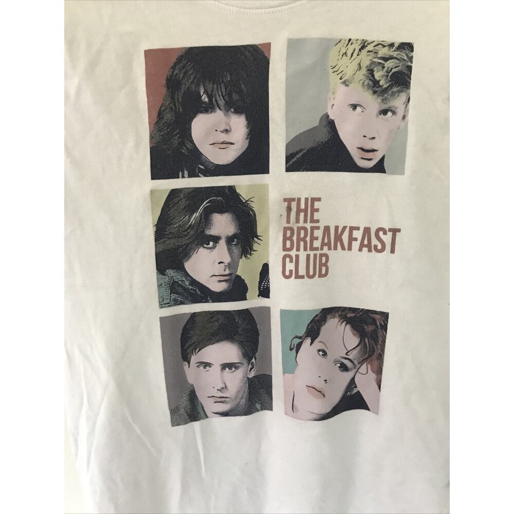 Vtg Style The Breakfast Club Movie Character White Graphic T Shirt Large 42"